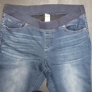 Terra & Sky elastic waist jeans